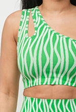 Load image into Gallery viewer, Front Cut Out Crop Top And Biker Shorts Set
