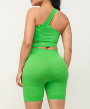 Load image into Gallery viewer, Cut Out One Shoulder Strap Top And Shorts Set

