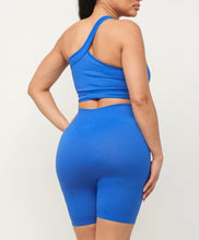 Load image into Gallery viewer, Cut Out One Shoulder Strap Top And Shorts Set
