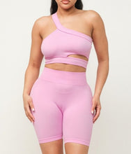 Load image into Gallery viewer, Cut Out One Shoulder Strap Top And Shorts Set
