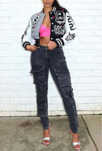 Load image into Gallery viewer, Graphic Varsity Jacket
