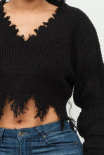 Load image into Gallery viewer, Bubbly Sleeve Distress Sweaters Top
