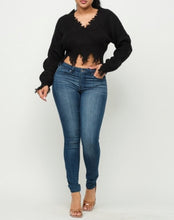 Load image into Gallery viewer, Bubbly Sleeve Distress Sweaters Top
