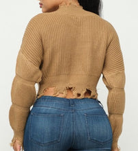 Load image into Gallery viewer, Bubbly Sleeve Distress Sweaters Top
