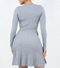 Load image into Gallery viewer, Pleated Buttons Down Flare Skirt Mini Dress
