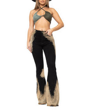 Load image into Gallery viewer, Bleach Bell Bottom Jean in Black
