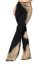 Load image into Gallery viewer, Bleach Bell Bottom Jean in Black

