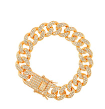Load image into Gallery viewer, Rhinestone Metal Chain Link Bracelet
