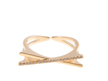 Load image into Gallery viewer, Criss Cross Rhinestone ring

