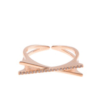 Load image into Gallery viewer, Criss Cross Rhinestone ring
