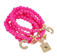 Load image into Gallery viewer, Multiple Charm Beads Stretchable Bracelet
