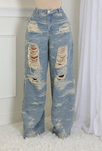 Load image into Gallery viewer, Seeking Thrills Shredded Wide Leg

