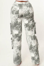 Load image into Gallery viewer, Acid Denim Print Straight Cargo Pant
