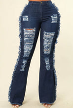 Load image into Gallery viewer, Distressed Bell Bottom Jean
