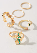 Load image into Gallery viewer, Green Stone Multi Ring Set
