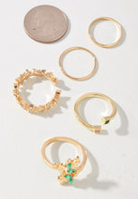 Load image into Gallery viewer, Green Stone Multi Ring Set
