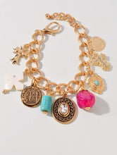 Load image into Gallery viewer, Multi Charm Western Style Metal Bracelet
