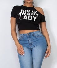 Load image into Gallery viewer, ONE SHOULDER GRAPHIC TOP
