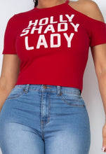 Load image into Gallery viewer, ONE SHOULDER GRAPHIC TOP
