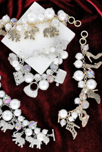 Load image into Gallery viewer, MULTI CHARM PEARL TOGGLE BRACELET
