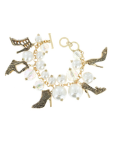 Load image into Gallery viewer, MULTI CHARM PEARL TOGGLE BRACELET
