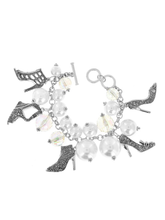 Load image into Gallery viewer, MULTI CHARM PEARL TOGGLE BRACELET
