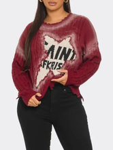 Load image into Gallery viewer, Saintly Distressed Edge Sweater

