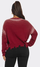 Load image into Gallery viewer, Saintly Distressed Edge Sweater

