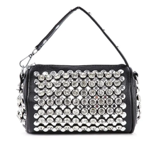 Load image into Gallery viewer, Shudded Rhinestone Barrel Bag
