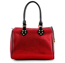 Load image into Gallery viewer, Rhinestone Covered Locked Satchel Handbags
