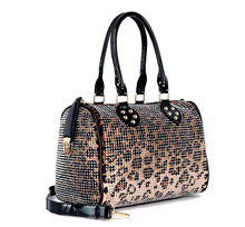 Load image into Gallery viewer, Rhinestone Covered Locked Satchel Handbags
