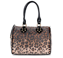 Load image into Gallery viewer, Rhinestone Covered Locked Satchel Handbags
