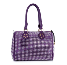 Load image into Gallery viewer, Rhinestone Covered Locked Satchel Handbags

