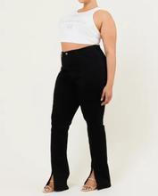 Load image into Gallery viewer, Front Slit Bootcut Jeans in Plus
