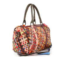 Load image into Gallery viewer, Genuine Leather Woven Large Satchel
