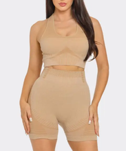 Load image into Gallery viewer, Seamless Print Jacquard Tank Top and Shorts Set
