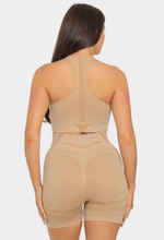 Load image into Gallery viewer, Seamless Print Jacquard Tank Top and Shorts Set
