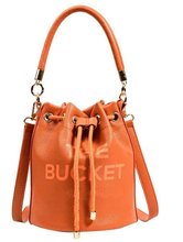 Load image into Gallery viewer, Cute PU Leather Bucket Bag with Adjustable Straps for Women

