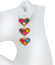 Load image into Gallery viewer, Rhinestone Heart Earring

