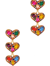 Load image into Gallery viewer, Rhinestone Heart Earring

