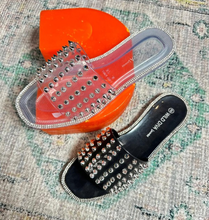 Load image into Gallery viewer, Studded Jelly Sandals
