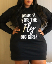 Load image into Gallery viewer, Plus Size Letter Print Hooded Dress

