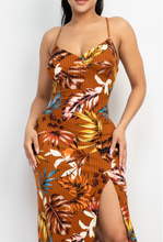 Load image into Gallery viewer, Crossed Back Hawaiian Maxi Dress
