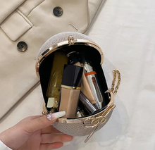 Load image into Gallery viewer, Diamond Studded Spherical Evening Bag Clutch
