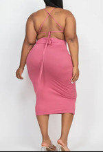 Load image into Gallery viewer, Plus Size Open Back Crisscross Maxi Fashion Dress
