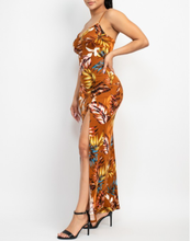 Load image into Gallery viewer, Crossed Back Hawaiian Maxi Dress
