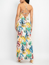 Load image into Gallery viewer, Crossed Back Hawaiian Maxi Dress
