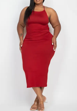 Load image into Gallery viewer, Plus Size Open Back Crisscross Maxi Fashion Dress
