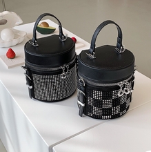 Load image into Gallery viewer, RHINESTONE BUCKET SATCHEL - CROSS-BODY
