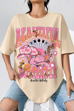 Load image into Gallery viewer, Denim Hat Pattern Round Neck Short Sleeve T Shirt
